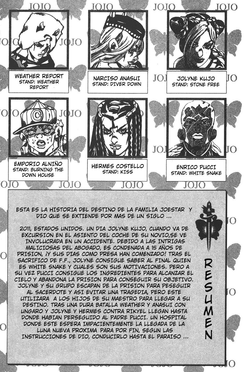 Read JoJo's Bizarre Adventure Parte 6 Stone Ocean ES Manga Online