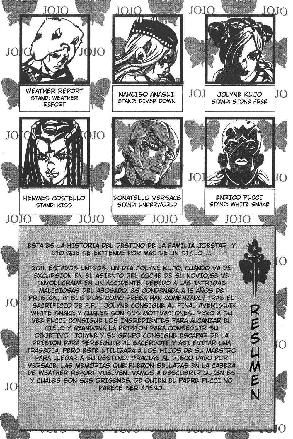 Read JoJo's Bizarre Adventure Parte 6 Stone Ocean ES Manga Online