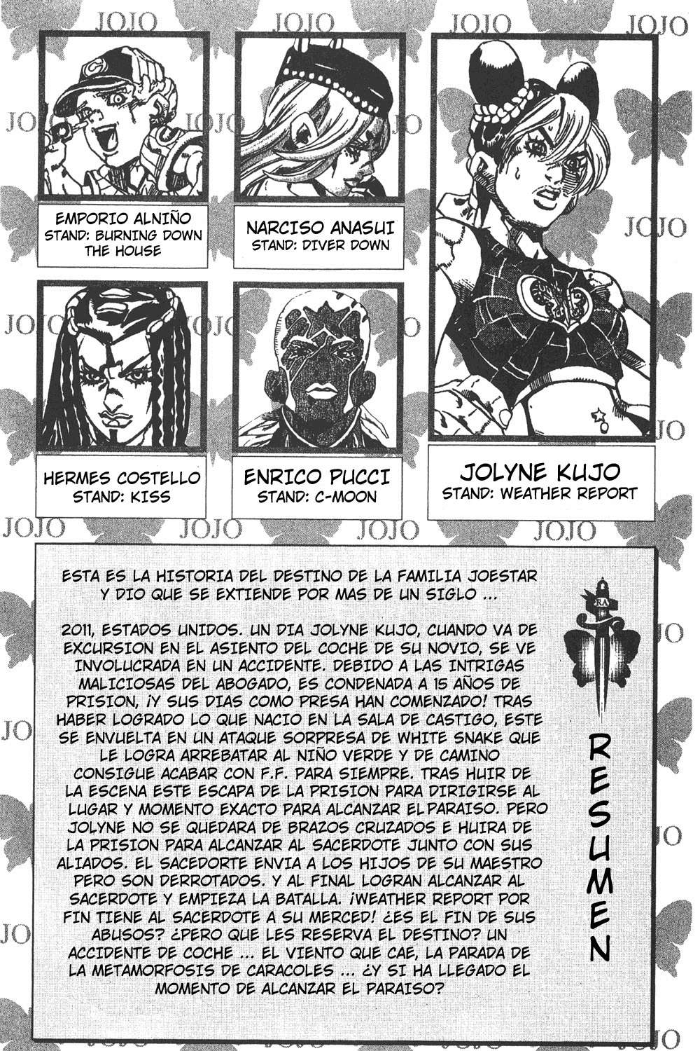 Read JoJo's Bizarre Adventure Parte 6 Stone Ocean ES Manga Online