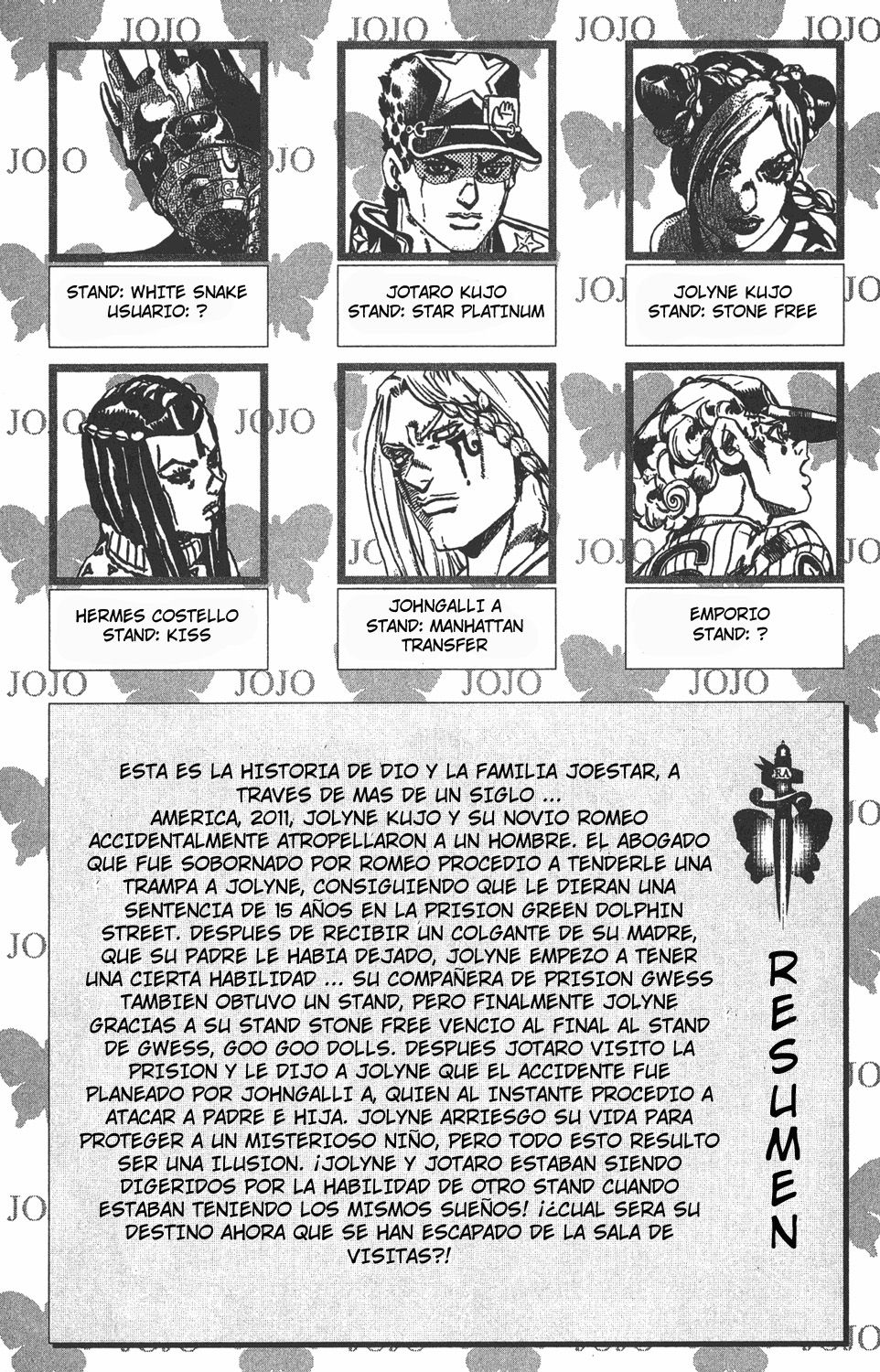 Read JoJo's Bizarre Adventure Parte 6 Stone Ocean ES Manga Online