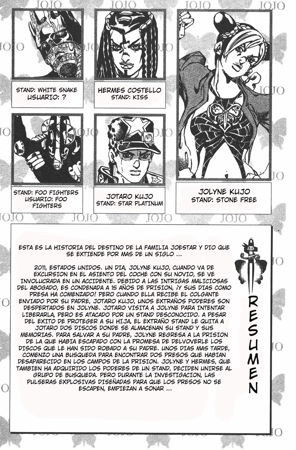 Read JoJo's Bizarre Adventure Parte 6 Stone Ocean ES Manga Online