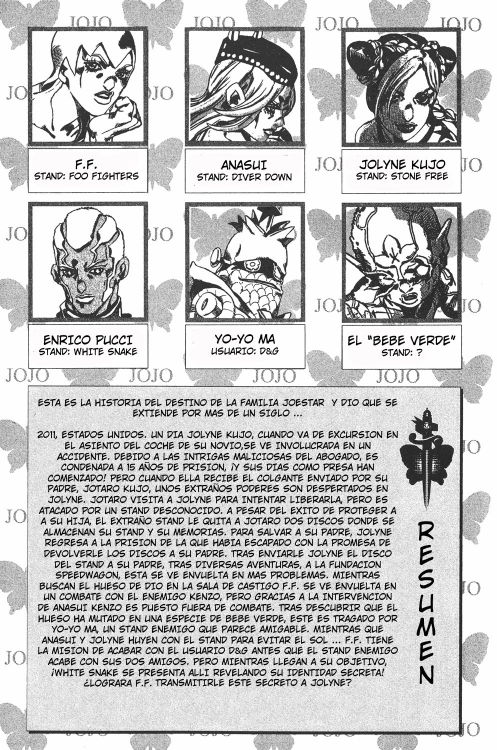 Read JoJo's Bizarre Adventure Parte 6 Stone Ocean ES Manga Online