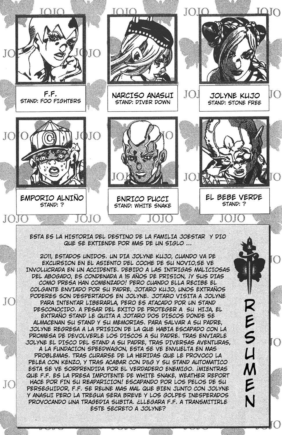 Read JoJo's Bizarre Adventure Parte 6 Stone Ocean ES Manga Online