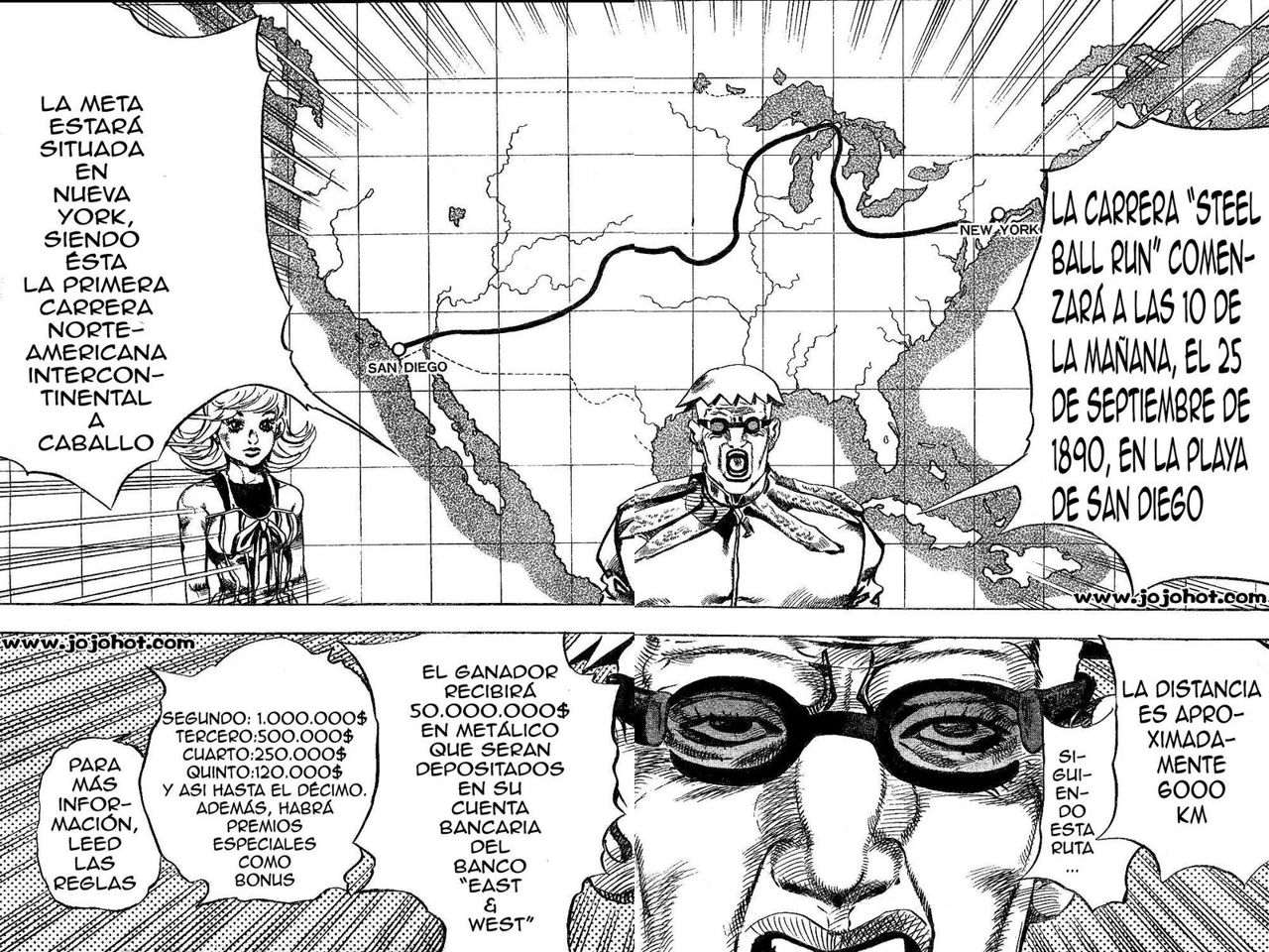Read JoJo's Bizarre Adventure Parte 7 Steel Ball Run ES Manga Online