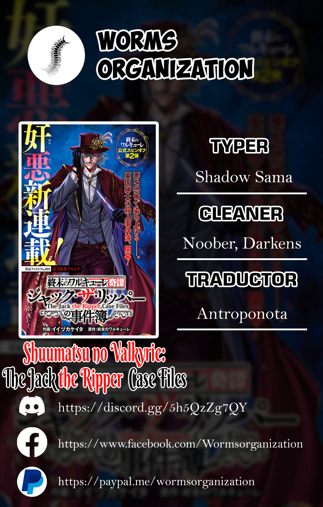 Read Shuumatsu no Valkyrie Los expedientes de Jack el Destripador ES Manga Online