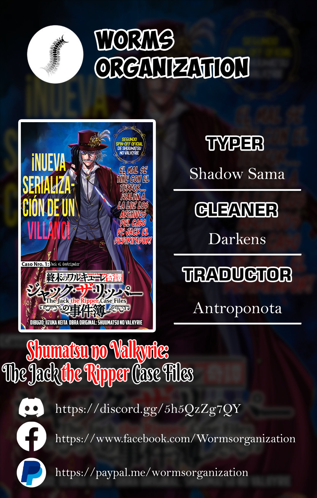 Read Shuumatsu no Valkyrie Los expedientes de Jack el Destripador ES Manga Online