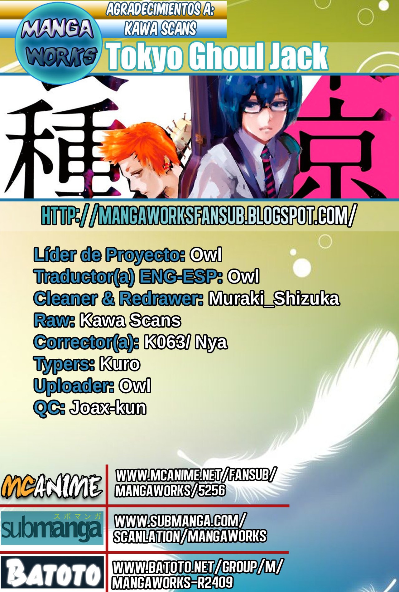 Read Tokyo Ghoul Jack ES Manga Online