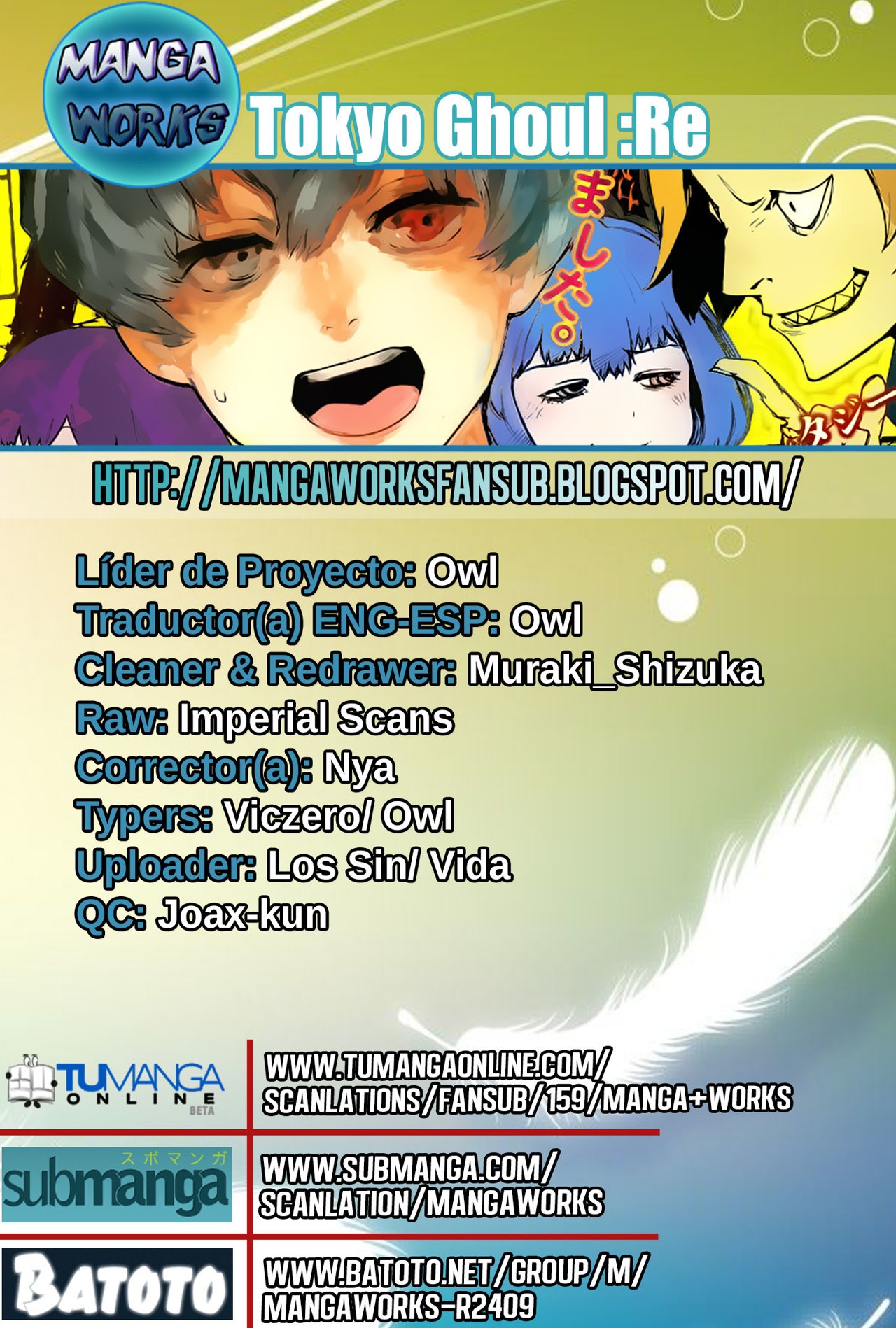 Read Tokyo Ghoulre ES Manga Online