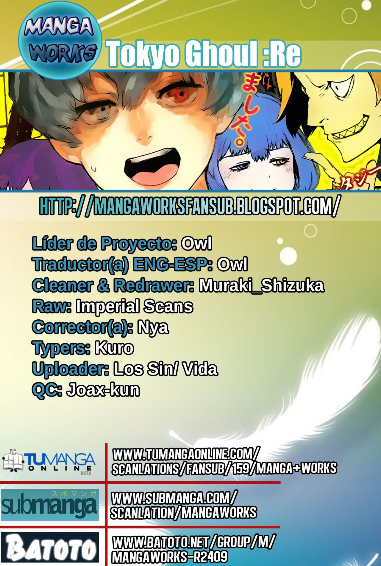 Read Tokyo Ghoulre ES Manga Online