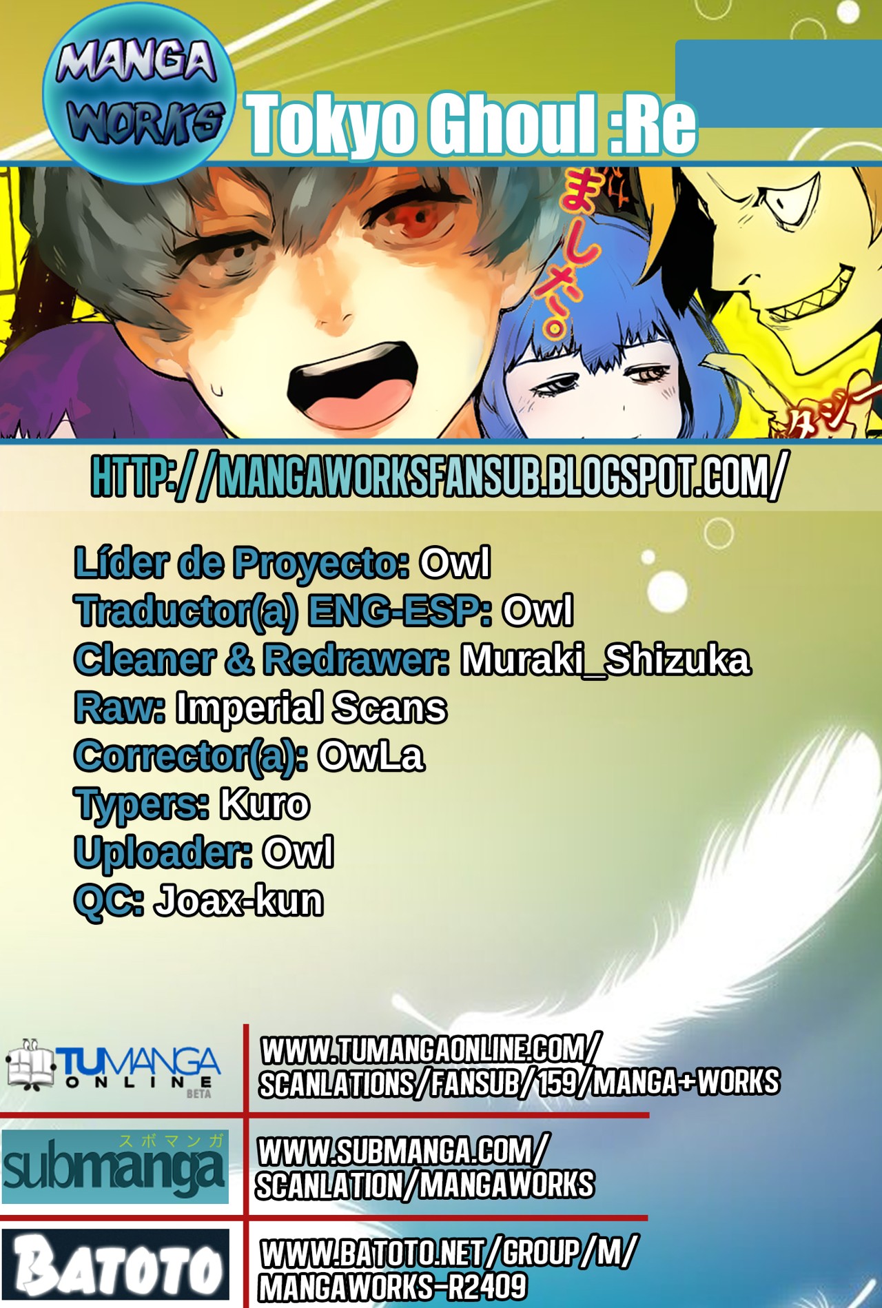 Read Tokyo Ghoulre ES Manga Online