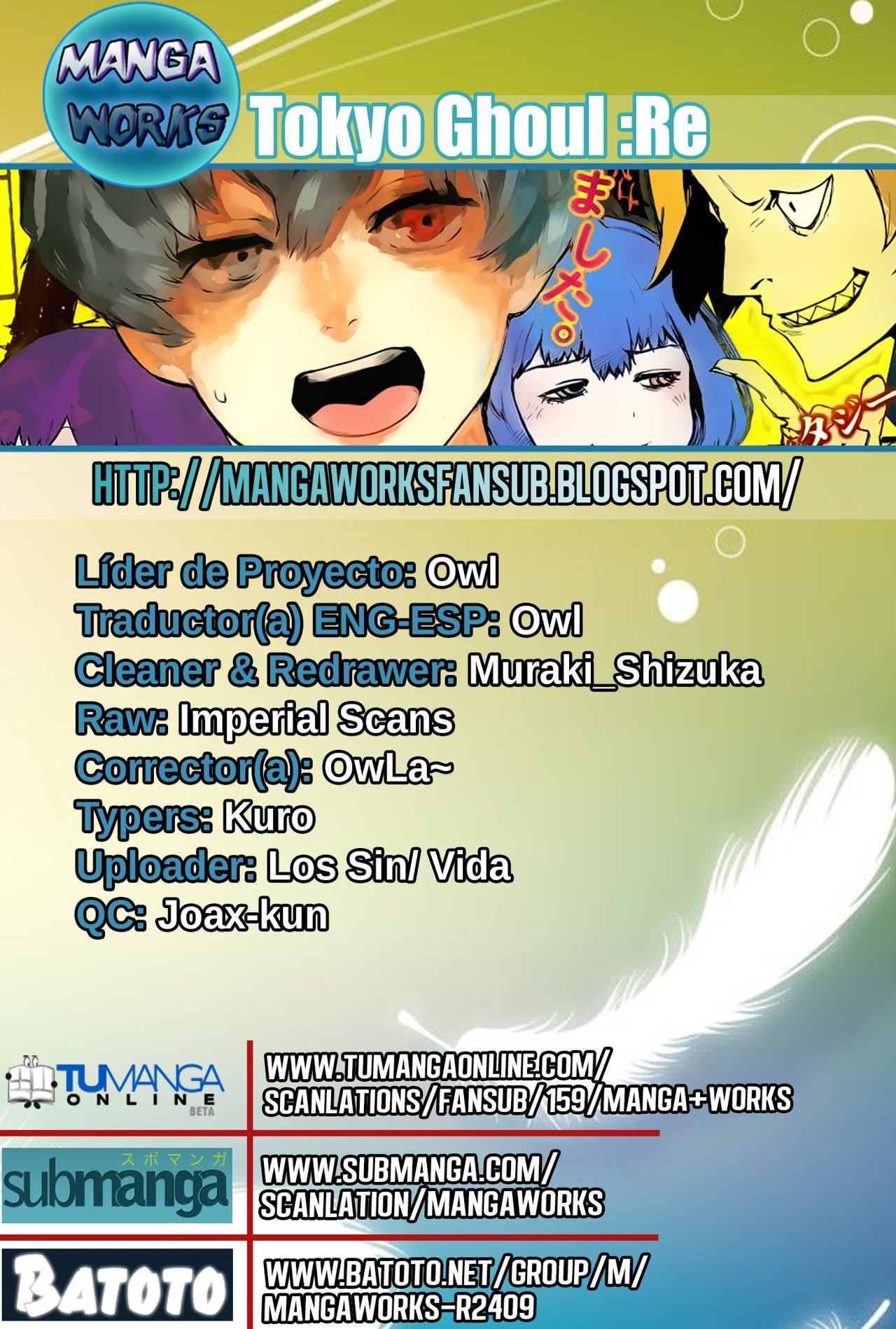 Read Tokyo Ghoulre ES Manga Online
