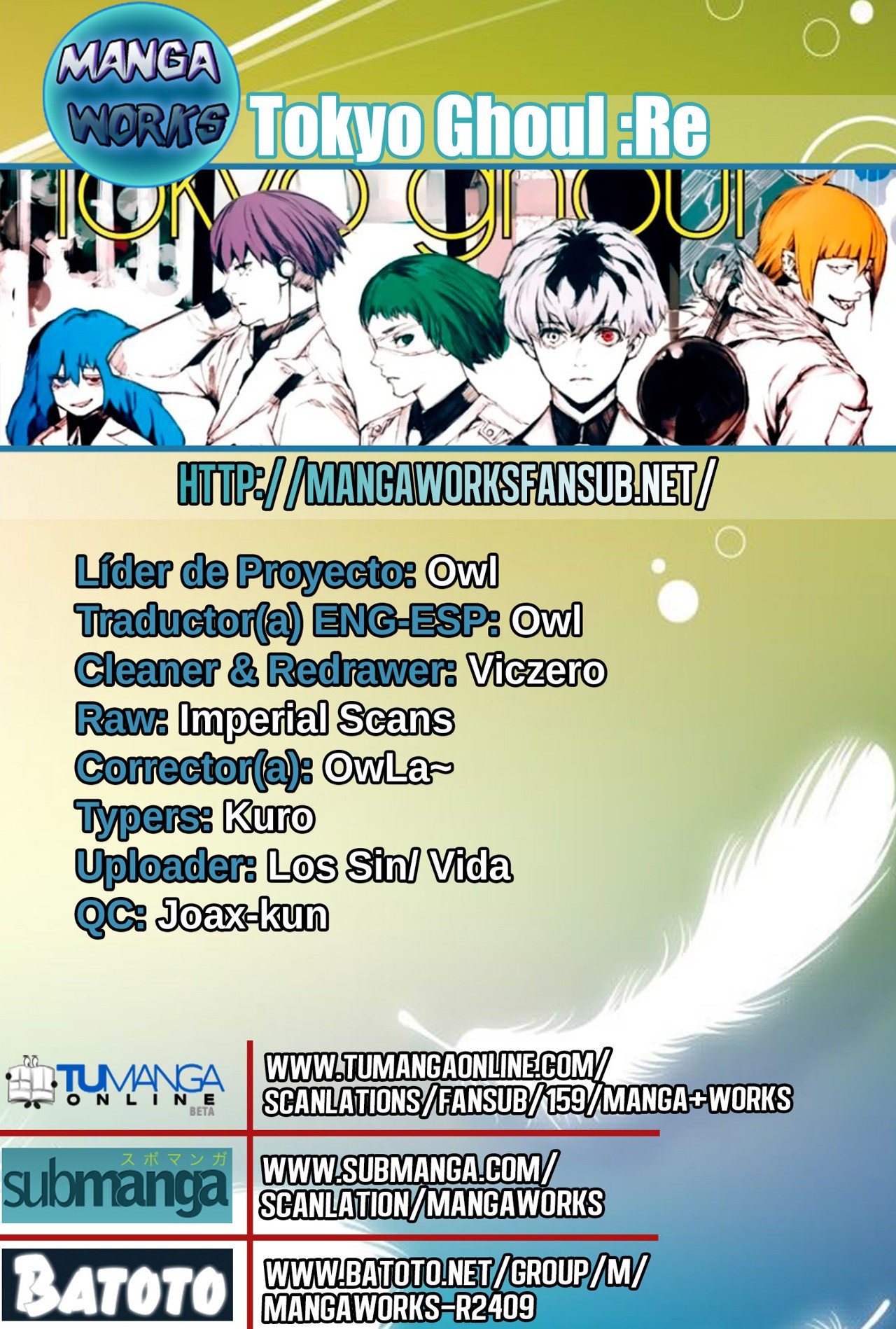 Read Tokyo Ghoulre ES Manga Online