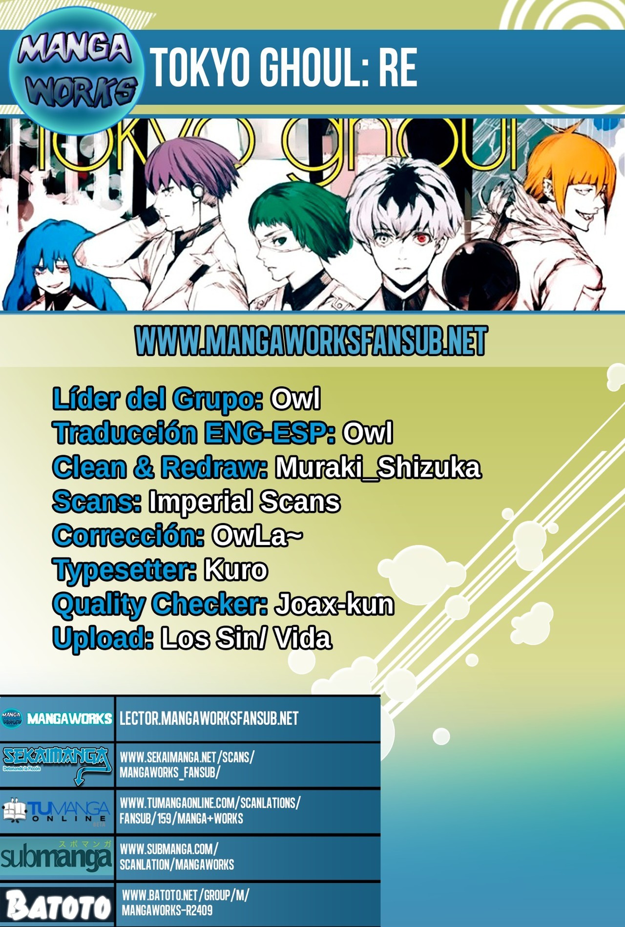 Read Tokyo Ghoulre ES Manga Online